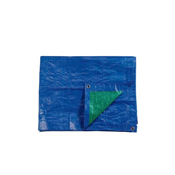 Toldo 8x12m de doble cara azul/verde densidad 90g/m²