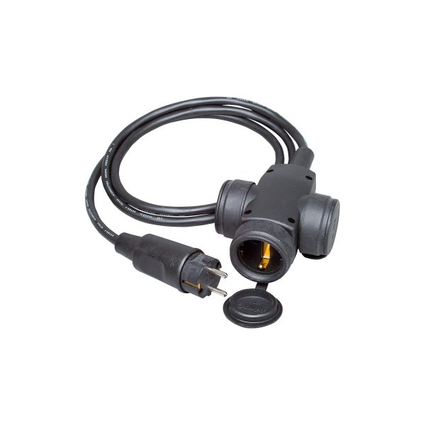 Triple aereo bipolar h07rn-f 3g1,5mm² con clavija, 1,5m. kopp