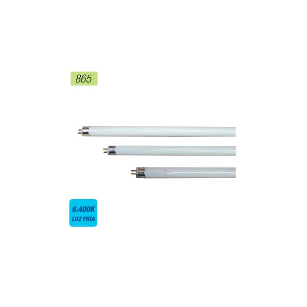 Tubo fluorescente 08 w 6400k 400 lm t5 28,6 cm g5 luz fria