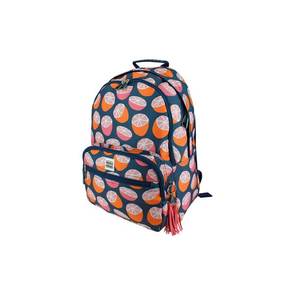 Ult.unidades mochila jessica nielsen 19 l cítricos naranja-azul