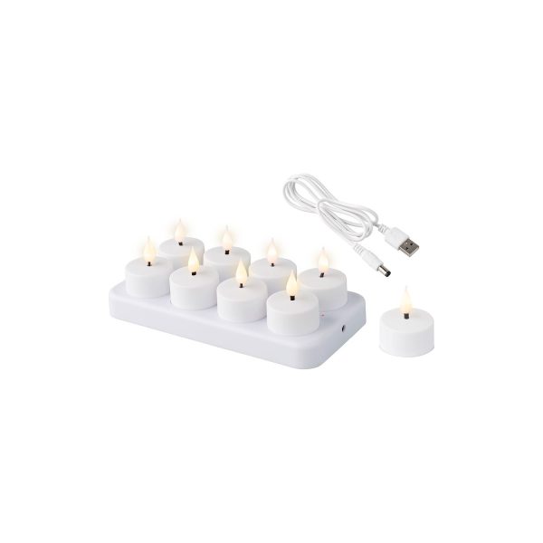 Vela led recargable de plástico para interior 486715