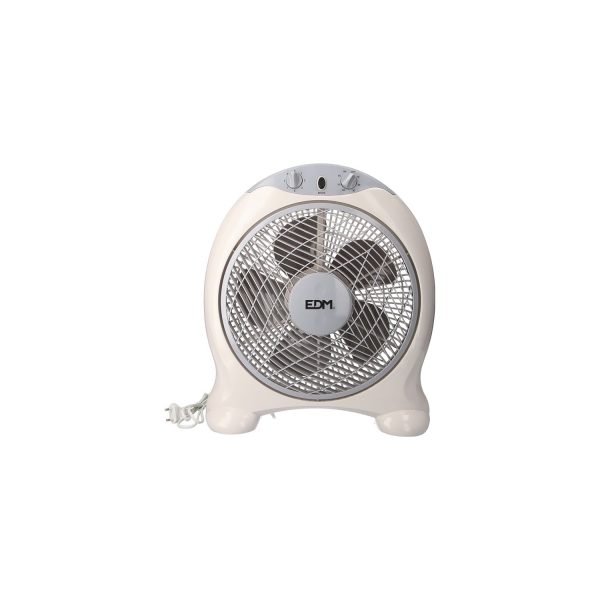 Ventilador box fan. color blanco/gri. potencia  45w aspas  ø30,5cm 38,5x13x46cm edm