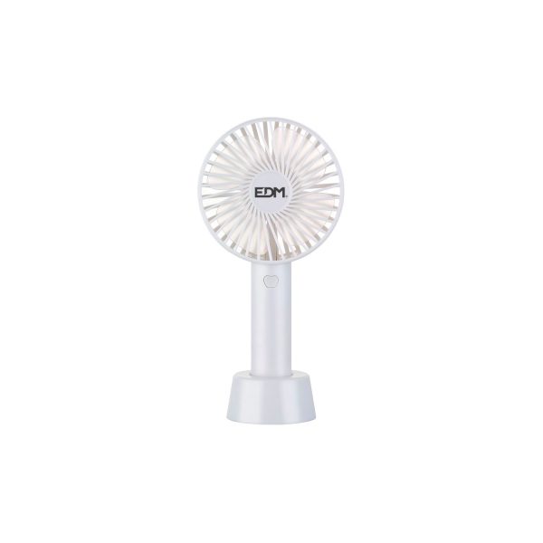 Ventilador de mano, recargable. 4,5w aspas 10,6x6,5x22cm edm