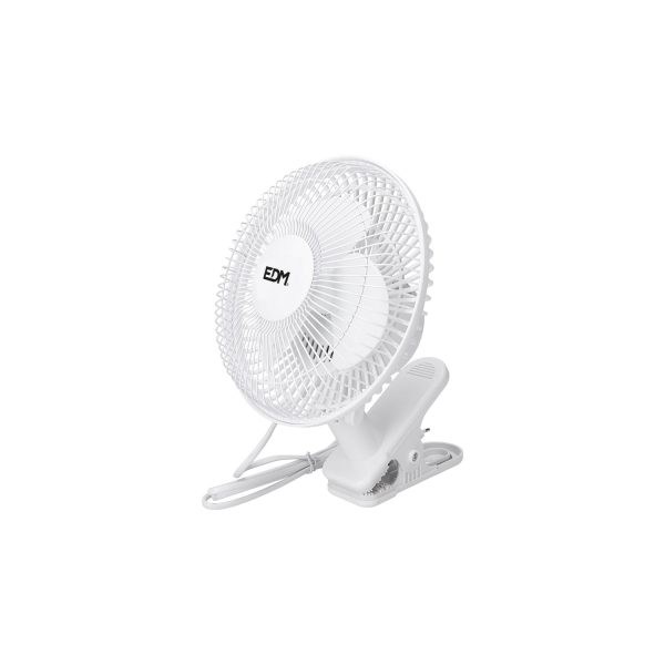 Ventilador de pinza. color blanco 15w ø21cm