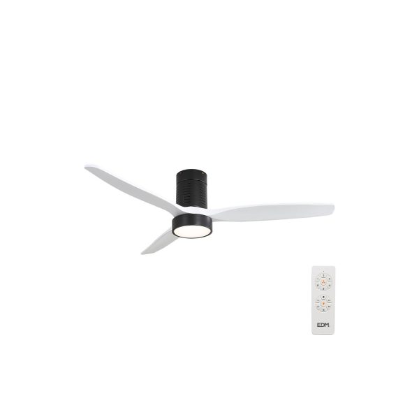 Ventilador de techo con aspas de madera luz led 3000/4000/6000k, 3cct, kara potencia  30w edm