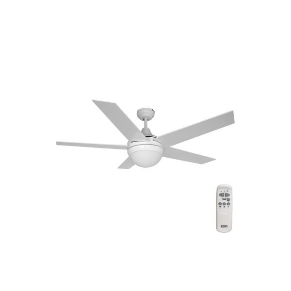 Ventilador de techo modelo adriatico. color blanco. potencia  60w aspas  ø132cm con mando a distancia edm