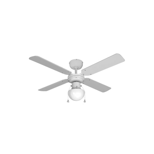 Ventilador de techo modelo caribe. color blanco. potencia  50w aspas  ø102cm edm