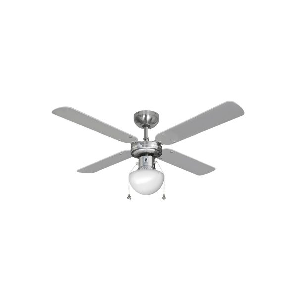Ventilador de techo modelo caribe. color cromado. potencia  50w aspas  ø102cm edm