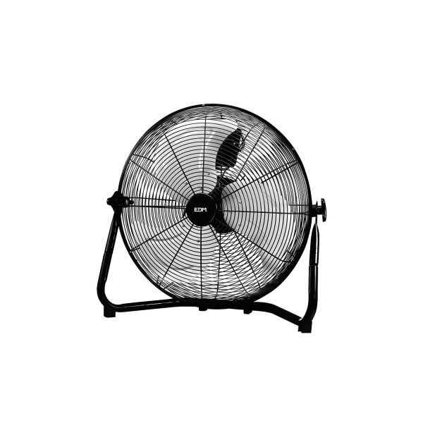 Ventilador industrial de suelo. color negro 120w aspas  ø50x58cm edm