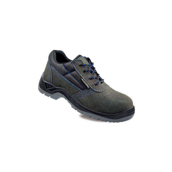 Zapatos de seguridad piel serraje perforado s1p metalfree talla 46 blackleather